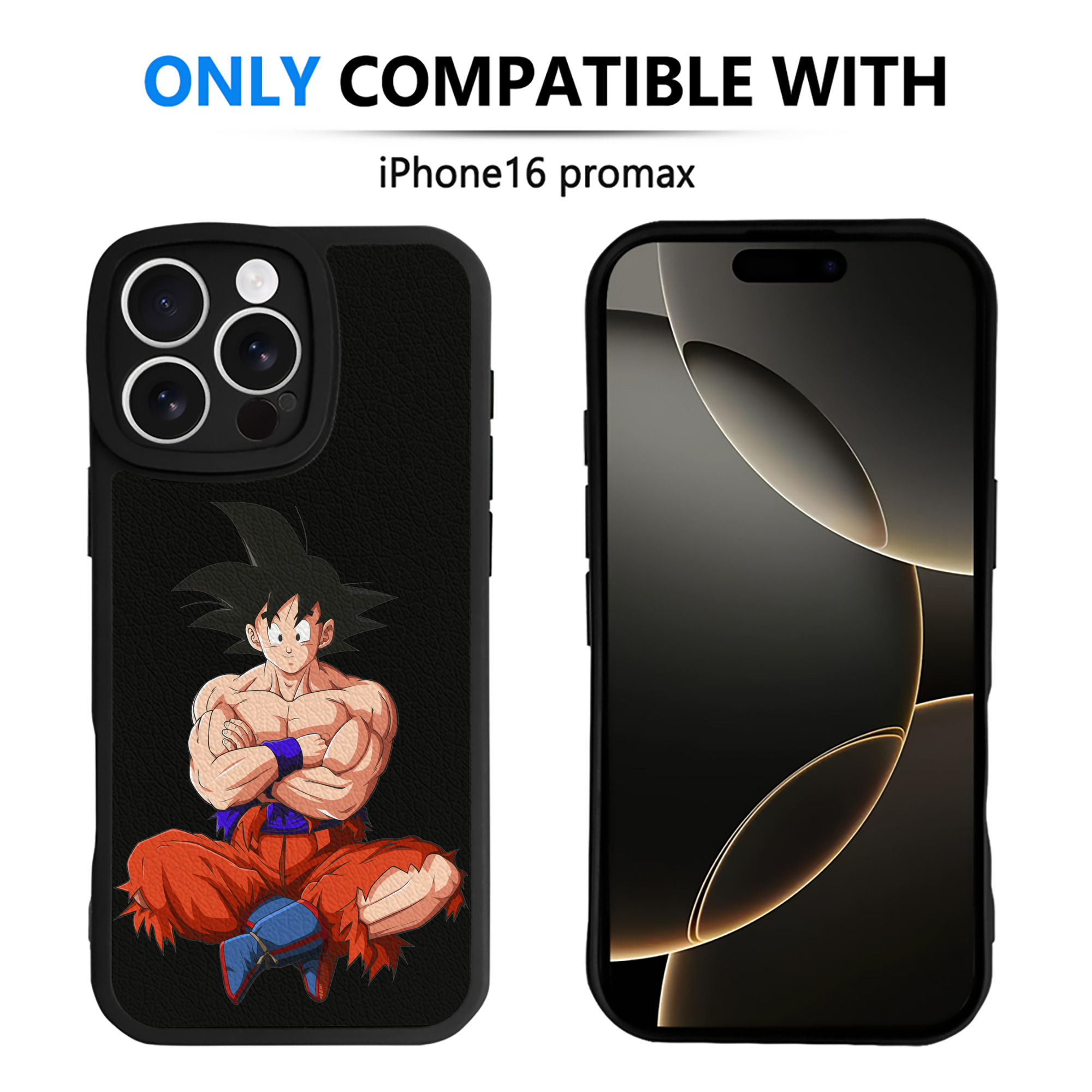 （画像用） ドラゴンボール 孫悟空（そん ごくう）Son Goku カカロット DRAGON BALL Kakarotto 【iPhone 16シリーズ対応】シリコンスマホケース（レザー調） 材質：シリコン